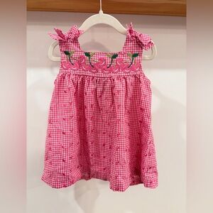 Rare Editions Embroidered Cherry Dress